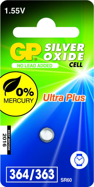 Gold Peak Industries GP Batteries Silver Oxide Cell 364 - Single-use battery - SR60 - Silver-Oxide (S) - 1.55 V - 1 pc(s) - Stainless steel
