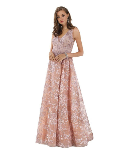 Overlap Skirt lace Ball Gown