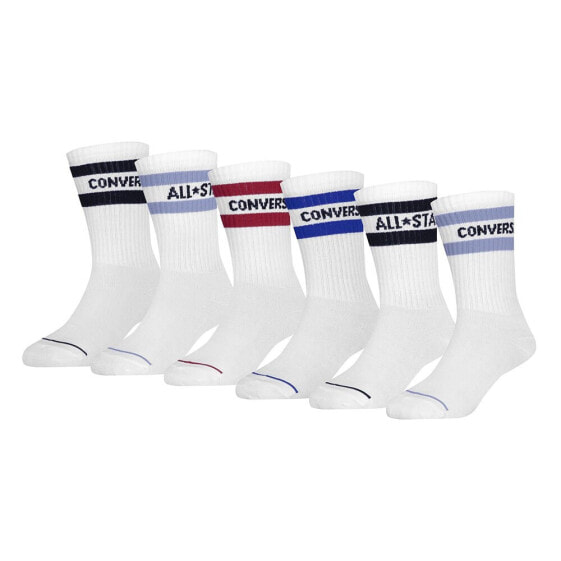 CONVERSE KIDS Basic Wordmark Crew socks 6 pairs