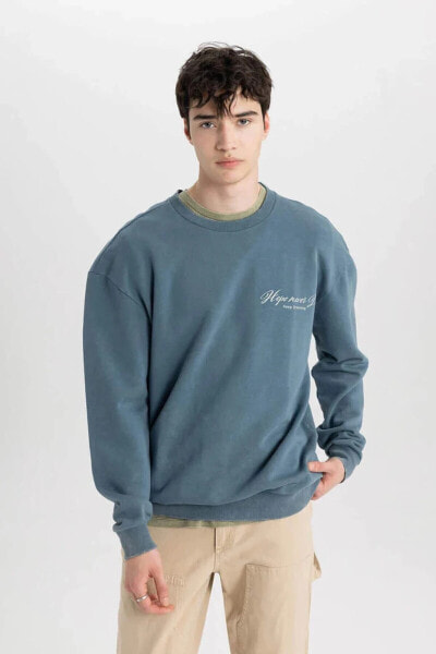 Erkek Sweatshirt indigo C1665AX/IN212