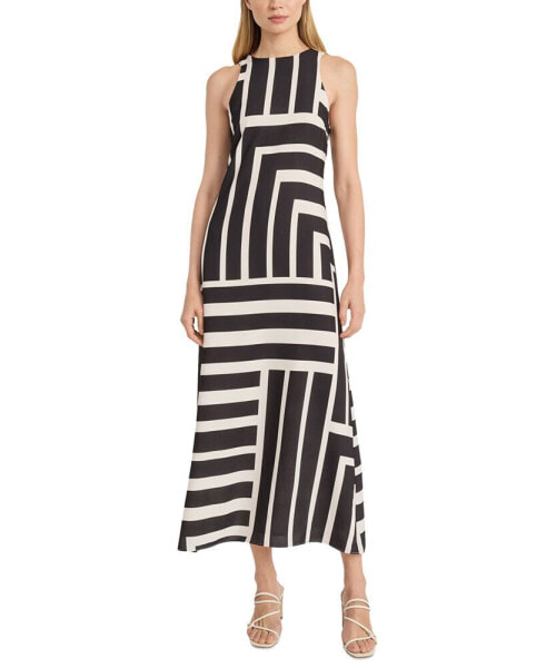 Women's Striped Sleeveless Maxi Dress