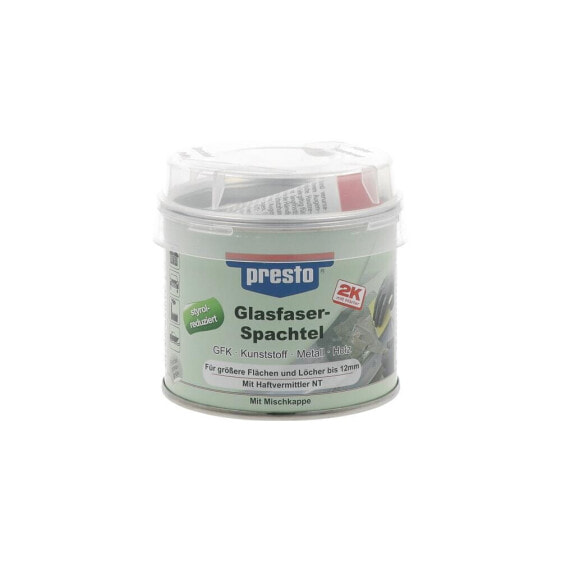 Presto 2K-Glasfaserspachtel prestolith® extra grau-grün, Härter rot 250 g , VE: 6