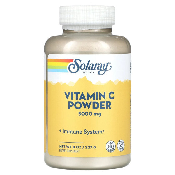 Витамин C в порошке, 5,000 мг, 227 г - SOLARAY Vitamin C Powder, 8 унций (227 г)
