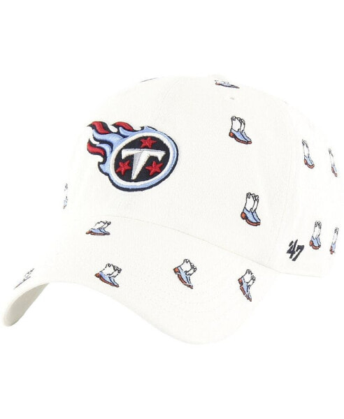 Men's and Women's White Tennessee Titans Confetti Clean Up Adjustable Hat