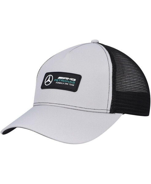Men's Silver Mercedes-AMG Petronas F1 Team Trucker Adjustable Hat