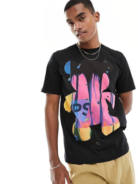 Paul Smith t-shirt with large chest print in black