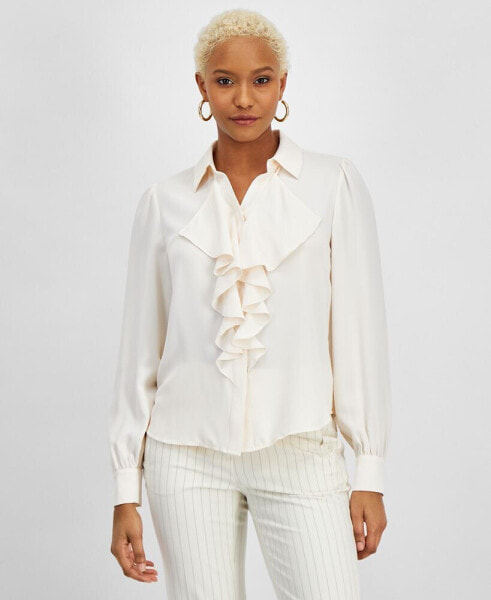 Women's Ruffle-Front Blouse, Created for Macy's