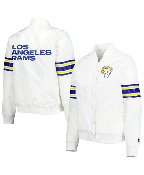 Толстовка Starter Women's White Los Angeles Rams Varsity