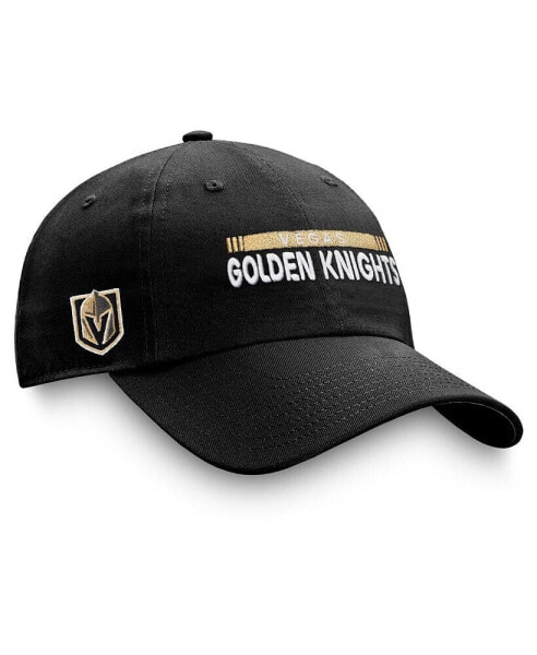 Men's Black Vegas Golden Knights Authentic Pro Rink Adjustable Hat