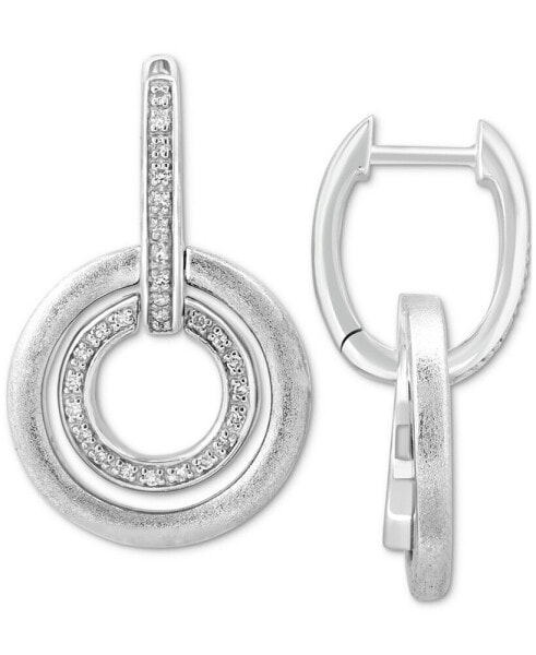 EFFY® Diamond Interlocking Circle Hoop Earrings (1/6 ct. t.w.) in Sterling Silver