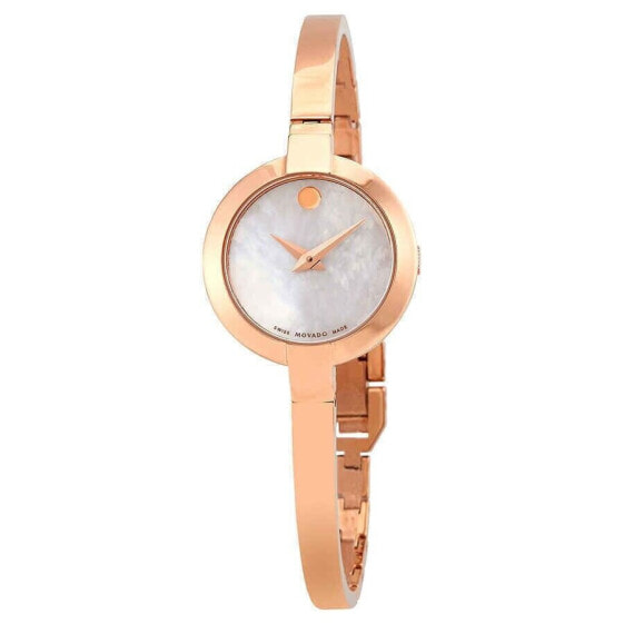 Movado Ladies Bela White Mother of Pearl Dial Watch - 607082 NEW