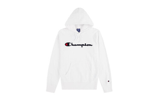 Champion Rochester系列 经典Logo套头连帽卫衣 欧版 男款 白色 / Худи Champion Rochester Logo 212940-11