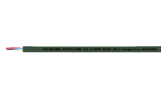 Helukabel DATAFLAMM - Low voltage cable - Green - Polyvinyl chloride (PVC) - Polyvinyl chloride (PVC) - Cooper - 5x0.25 mm²