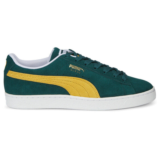 Puma Suede Teams Ii Lace Up Mens Green Sneakers Casual Shoes 38659502