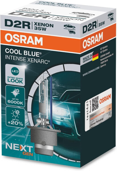 Osram Xenarc Cool Blue Intense NextGen HID Xenon Bulb – D8S – 40 V/25 W – per item (max. 6200 K)