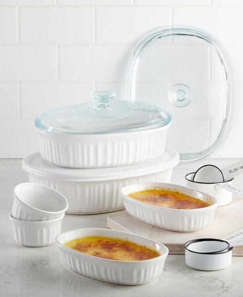 Набор посуды для выпечки CorningWare French White 10 предметов, созданный для Macy's