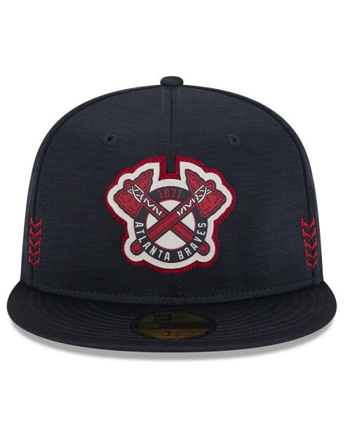 Men's Navy Atlanta Braves 2024 Clubhouse 59FIFTY Fitted Hat