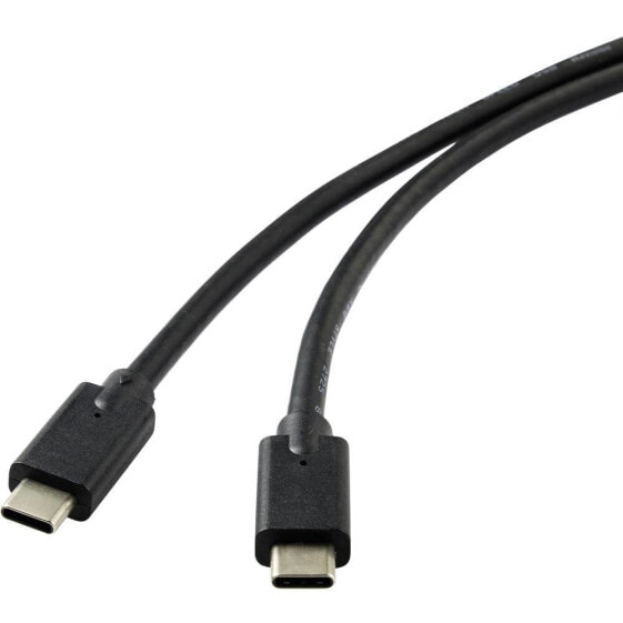 Renkforce RF-4531576 - 2 m - USB C - USB C - USB 3.2 Gen 2 (3.1 Gen 2) - 20000 Mbit/s - Black