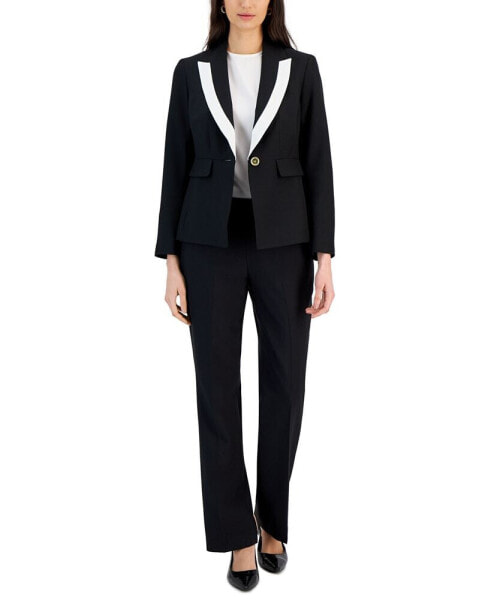 Костюм Le Suit Contrast-Trim Pantsuit