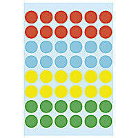 HERMA Multi-purpose labels ø 12 mm colours assorted 240 pcs. - ø 12 mm