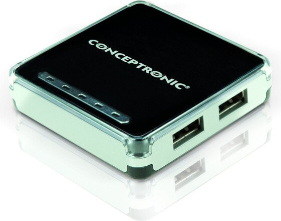 HUB USB Conceptronic 4 porty USB Czarny (C4PUSB2)