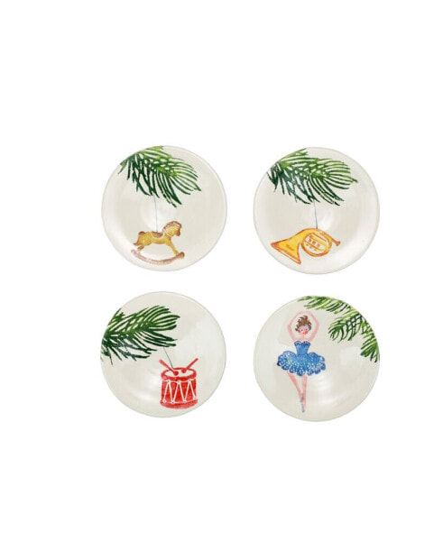 Nutcrackers Dinnerware Canape Plates, Set of 4