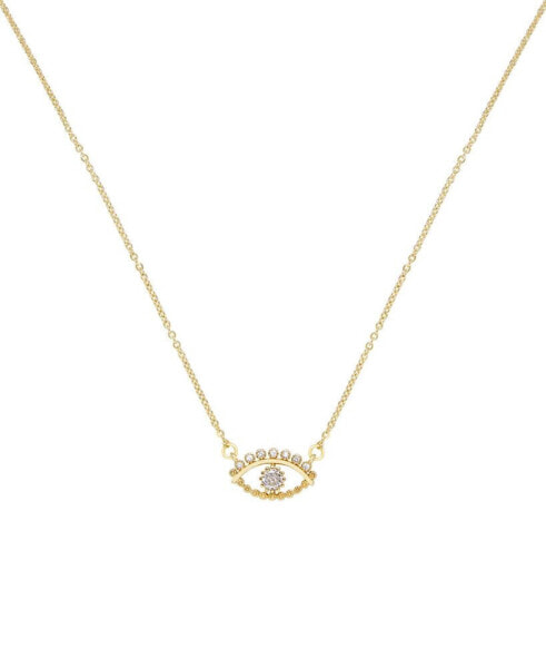 ETTIKA all Knowing Eye Faux Cubic Zirconia Necklace