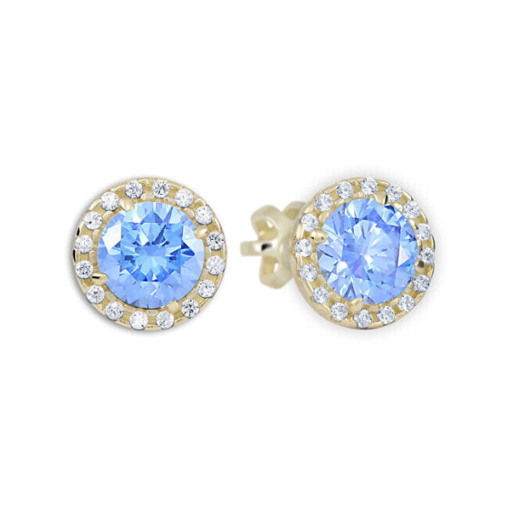Stunning earrings in yellow gold with zircons 239 001 00957 0000500