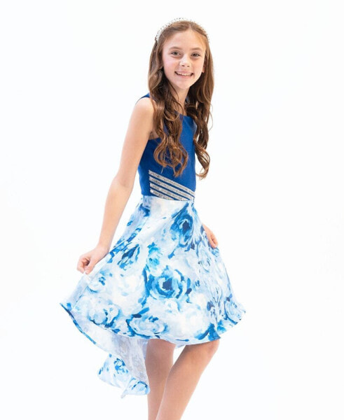 Big Girls High-Low Mikado Party Dress