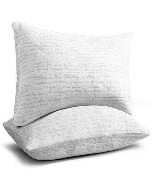 Shredded Memory Foam Pillow, King, Set of 4