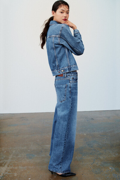 Z1975 wide-leg mid-rise loose jeans