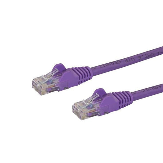 StarTech.com 2m CAT6 Ethernet Cable - Purple CAT 6 Gigabit Ethernet Wire -650MHz 100W PoE RJ45 UTP Network/Patch Cord Snagless w/Strain Relief Fluke Tested/Wiring is UL Certified/TIA - 2 m - Cat6 - U/UTP (UTP) - RJ-45 - RJ-45