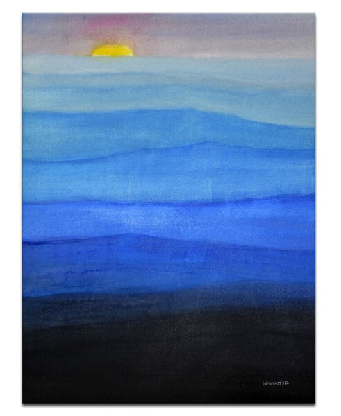 'Foggy Blue' Canvas Wall Art, 30x20"