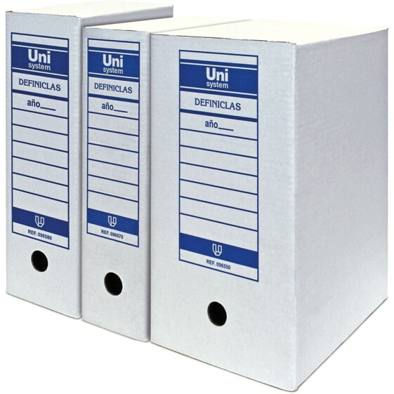 Файловый ящик Unipapel Unisystem Definiclas Белый Картон Din A4 50 штук