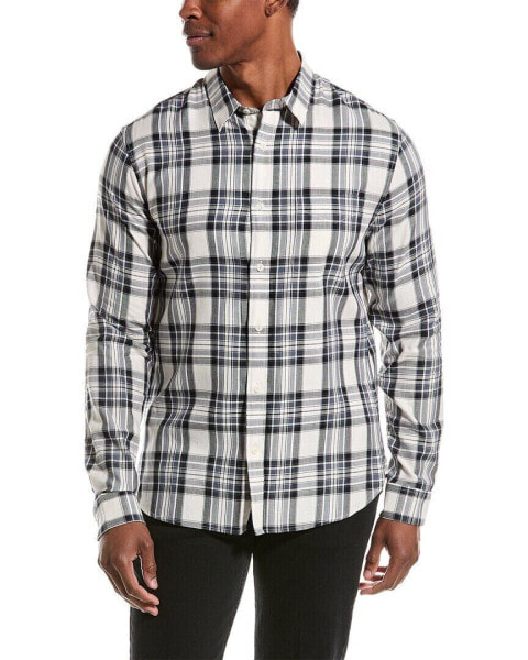 Vince Ocean Plaid Shirt Men's