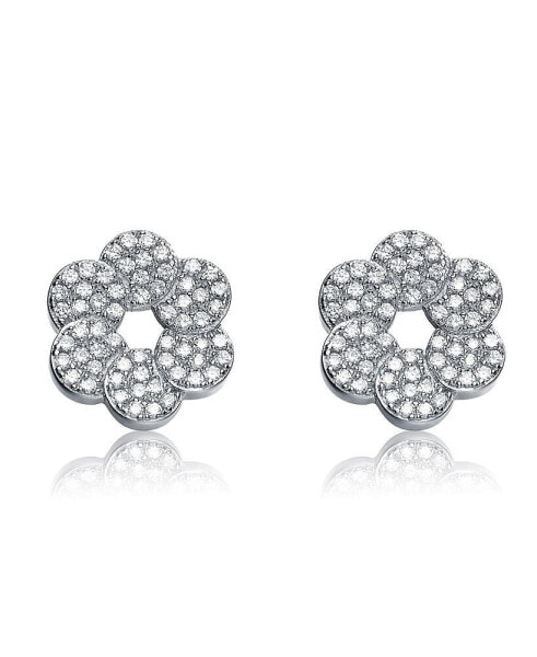 Серьги Genevive Cubic Zirconia Flower