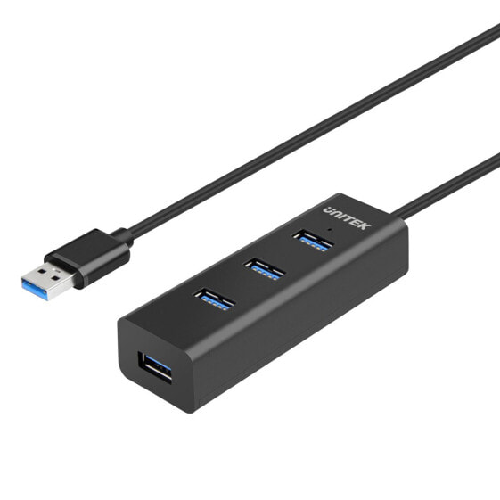 UNITEK Y-3089 - USB 3.2 Gen 1 (3.1 Gen 1) Type-A - USB 3.2 Gen 1 (3.1 Gen 1) Type-A - 5000 Mbit/s - Black - 1 шт. - Box - USB-концентратор