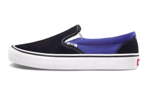 Vans Slip-On PRO 复古休闲帆布鞋 男女同款 黑蓝 / Кроссовки Vans Slip-On PRO VN0A347VVGI