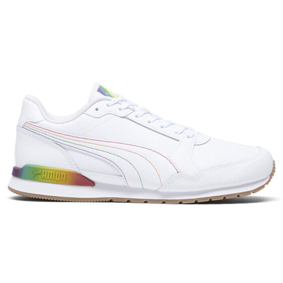 Puma St Runner V3 Love Wins Lace Up Mens White Sneakers Casual Shoes 39960001