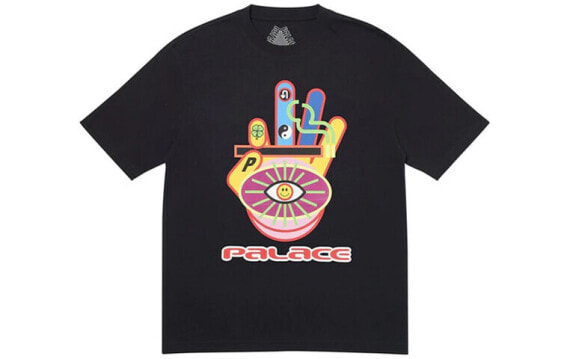 PALACE Hippy Cig T-Shirt 创意图案印花短袖T恤 男女同款 黑色 送礼推荐 / Футболка PALACE Hippy Cig T-Shirt T P18TS095