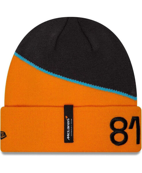 Men's Oscar Piastri Orange McLaren F1 Team Driver Cuffed Knit Hat