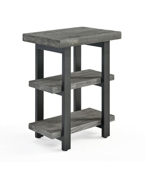 Pomona Metal and Wood 2-Shelf End Table