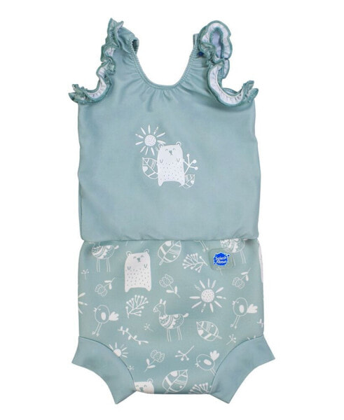 Toddler Girls Happy Nappy Swimsuit with Swim Diaper