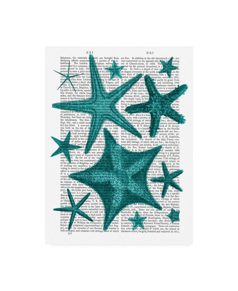Fab Funky Green Starfish Collection Canvas Art - 36.5" x 48"
