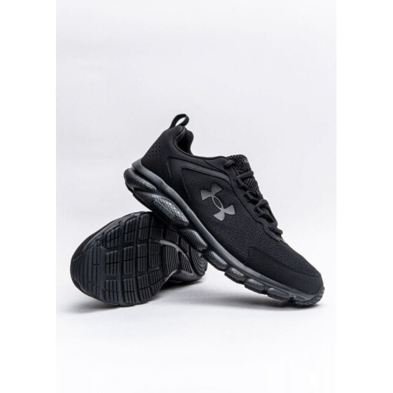 Мужские кроссовки спортивные для бега черные текстильные низкие Under Armor Charged Asstr 9 M 3024590-003