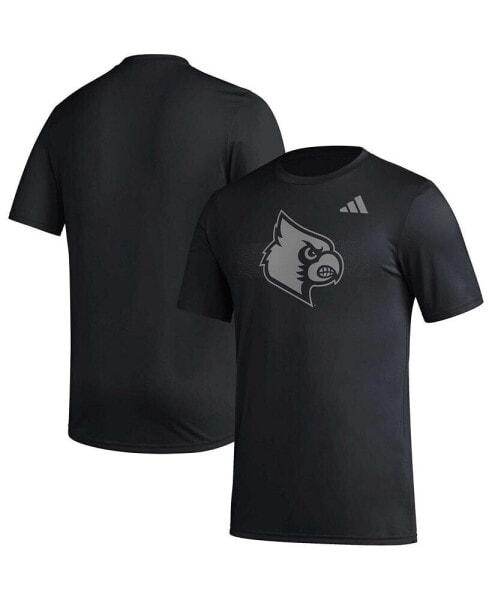 Men's Black Louisville Cardinals Pregame AEROREADY T-shirt