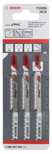 Bosch Stichsägeblatt T 102 H Clean for PVC