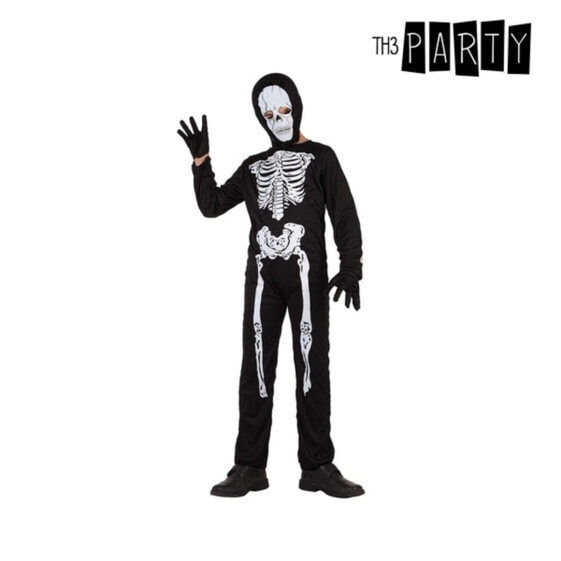 Costume for Children Black Skeleton (3 Pieces)