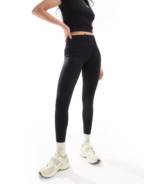 Miss Selfridge seamless legging co-ord in black