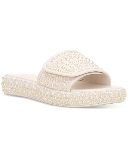 Women's Rayley Slip-On Embellished Pool Slide Sandals, Created for Macy's